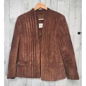 VTG 70s Le Soleil Leather Suede Jacket Brown Sz. 7/8